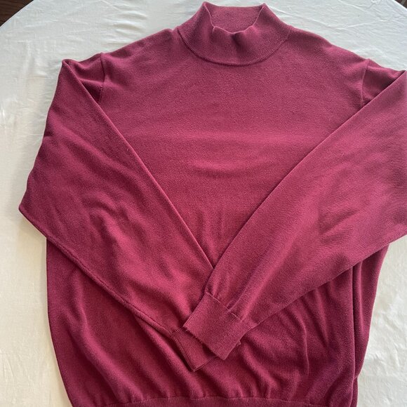 Paul Fredrick Other - Paul Fredrick Burgundy Pima Cotton Turtleneck Sweater – XXLT (Like New)